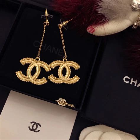 chanel denim heart earrings|chanel earrings cheap price.